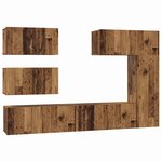 vidaXL Ensemble meuble TV 6 Pièces Bois ancien 30 5 x 30 x 90 cm