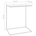 vidaXL Table d'appoint Blanc 55x35x66 cm Bois d'ingénierie