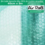 Lot de 20  rouleaux de film bulle d'air recycle largeur 25 cm x longueur 50 mètres - gamme air'roll green de la marque enveloppebulle