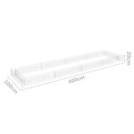 vidaXL Lit surélevé à gabion Acier galvanisé 400x100x20 cm