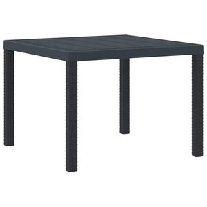 vidaXL Table de jardin pour repas Anthracite 100 x 100 x 73 cm