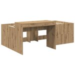 vidaXL Lit haut pour enfants avec bureau Chêne artisanal 98 5 x 200 cm