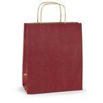 Sac kraft vergé rouge à poignées torsadées raja 40 x 47 x 19 cm (lot de 100)