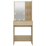 vidaXL Coiffeuse avec LED Chêne sonoma 60x40x140 cm