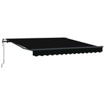 vidaXL Auvent Rétractable Noir 300 x 250 cm tissu