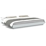 vidaXL Cadre de lit avec lumières LED sans matelas blanc 200x200 cm