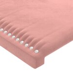 vidaXL Tête de lit à LED Rose 103x16x78/88 cm Velours