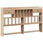 vidaXL Lit bibliothèque sans matelas 180x200 cm bois massif de pin