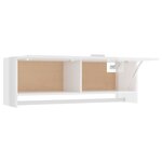 vidaXL Garde-robe blanc brillant 100x32 5x35 cm bois d'ingénierie