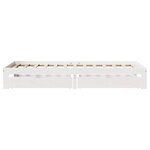 vidaXL Cadre de lit avec tiroirs sans matelas blanc 100x200 cm