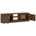vidaXL Meuble TV avec lumières LED chêne marron 120x30x35 5 cm