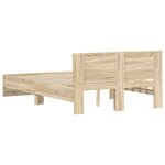 vidaXL Cadre de lit sans matelas chêne sonoma 135x190 cm