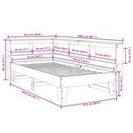 vidaXL Lit bibliothèque sans matelas cire marron 75x190 cm pin massif