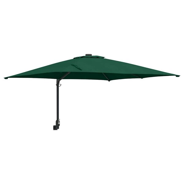 vidaXL Parasol mural de jardin vert 247 cm