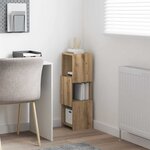 vidaXL Meuble d'angle Blanc 25 5x25x80cm Bois d'ingénierie