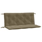 vidaXL Coussins de banc de jardin lot de 2 taupe mélangé tissu