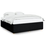 vidaXL Cadre de lit sans matelas noir 180x200 cm tissu