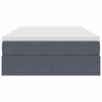 vidaXL Lit avec rangement et matelas Gris foncé 120 x 200 cm Velours
