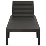 vidaXL Chaise longue plastique anthracite