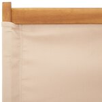 vidaXL Chaises de jardin pliantes lot de 6 beige tissu et bois massif