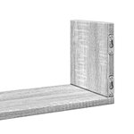 vidaXL Étagères murales 3 Pièces sonoma gris 80x18x18 cm bois ingénierie
