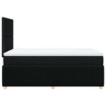 vidaXL Sommier à lattes de lit avec matelas noir 120x190 cm tissu