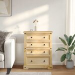vidaXL Commode Corona 92x48x120 cm bois massif de pin