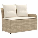 vidaXL Ensembles de meubles 8 Pièces Beige et crème Rotin PE