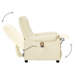 Vidaxl fauteuil de massage crème similicuir