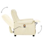 Vidaxl fauteuil de massage crème similicuir