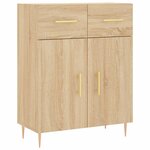 vidaXL Buffet haut Chêne sonoma 69 5x34x180 cm Bois d'ingénierie