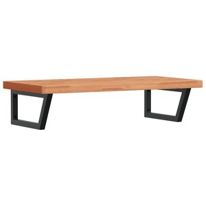 vidaXL Étagère de vasque murale acier et bois massif de hêtre