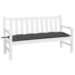 vidaXL Coussin de banc de jardin anthracite 150x50x7 cm tissu oxford