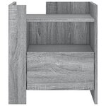 vidaXL Table de chevet sonoma gris 45x50x50 cm bois d'ingénierie