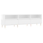 vidaXL Meuble TV blanc brillant 150x30x44 5 cm bois d'ingénierie