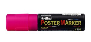 Marqueur 'PosterMarker Tempera' 'EPP20' pointe carrée 20 mm rose fluo ARTLINE