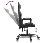 vidaXL Chaise de jeu Noir et gris Similicuir
