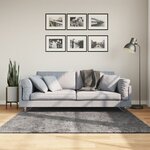 vidaXL Tapis HUARTE à poils courts doux lavable anthracite 160x160 cm