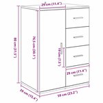 vidaXL Buffet Bois Ancien 59 x 39 x 80 cm Bois d'ingénierie