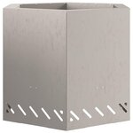 vidaXL Foyer sans fumée Marron 58 x 58 x 51 cm Acier Corten