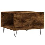vidaXL Table basse chêne fumé 55x55x36 5 cm bois d'ingénierie