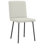 vidaXL Chaises à manger lot de 6 crème velours