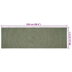 vidaXL Tapis de surface Vert olive 80 x 250 cm Jute