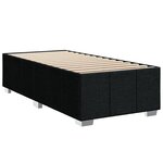 vidaXL Sommier à lattes de lit avec matelas Noir 100x200 cm Tissu
