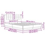 vidaXL Cadre de lit avec tête de lit Bois Ancien 140 x 200 cm