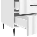 vidaXL Cabinet de chevet avec tiroir Blanc brillant 43 x 41 x 66 5 cm