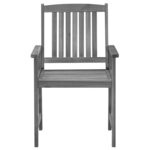 Vidaxl chaises de jardin avec coussins 4 pièces gris bois d'acacia massif