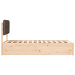 vidaXL Cadre de lit avec tête de lit rembourrée Taupe 80 x 200 cm