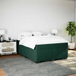 vidaXL Sommier à lattes de lit et matelas Vert foncé 140x190cm Velours