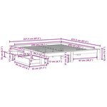 vidaXL Cadre de lit sans matelas blanc 200x200 cm bois massif de pin
